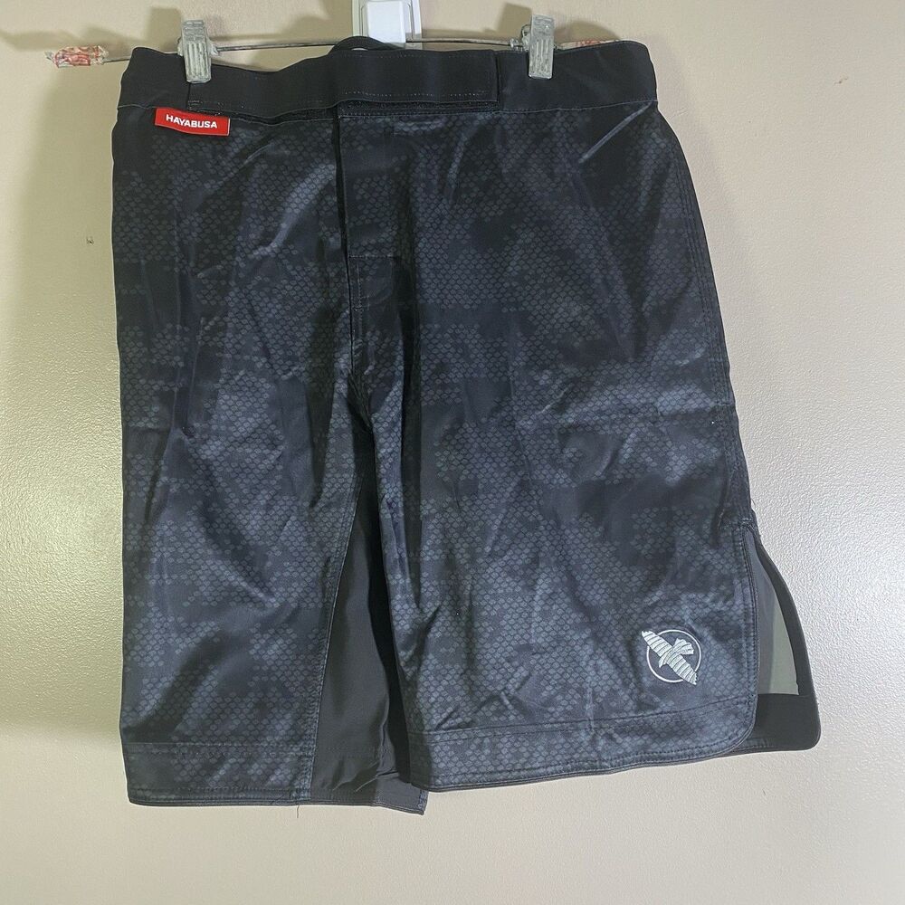 Hayabusa Hexagon Fight Shorts Black Men's M Mid Thigh Camo